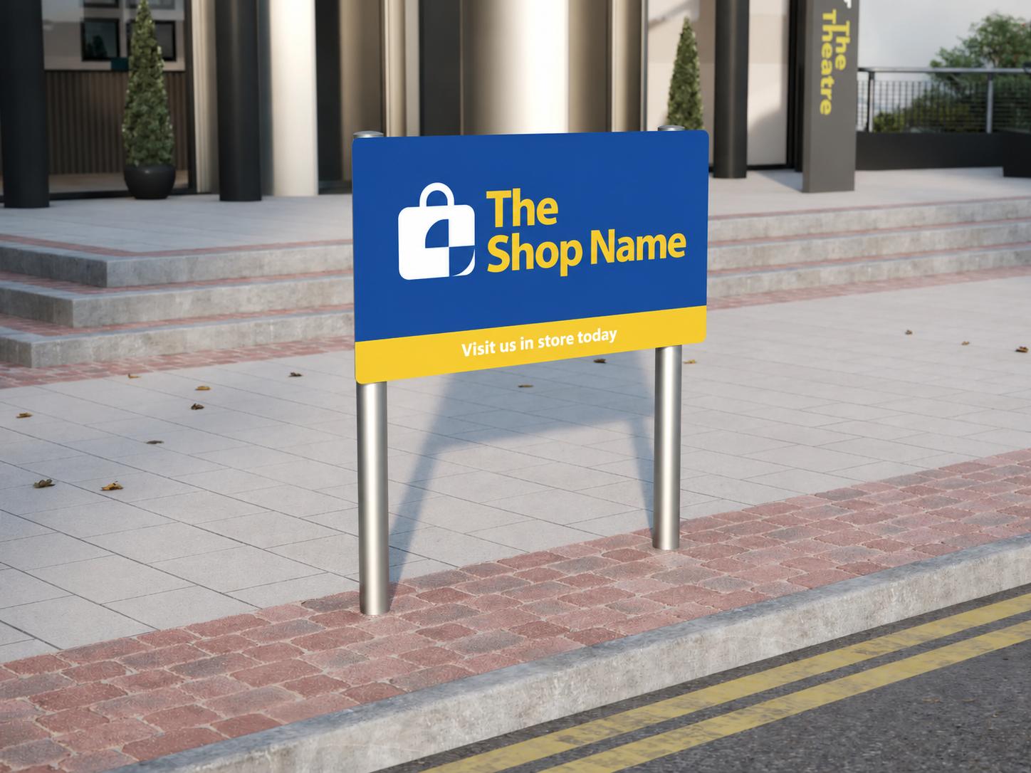 Post Mounted Sign Example